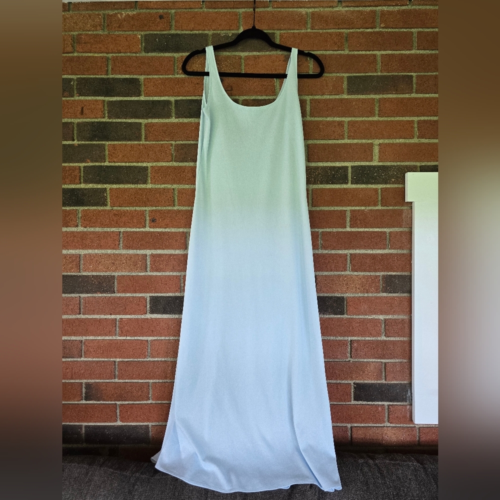 Vintage C'est Bon baby Blue Slip Dress Maxi Dress 90s Y2K Cottage Fairy